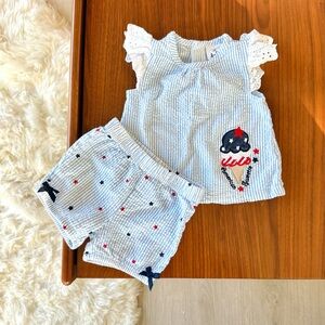 Baby Starters Baby Blue American Sweetie Matching Set